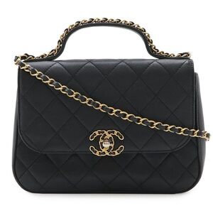 Chanel 19 Matelasse Leather Top Handle Bag